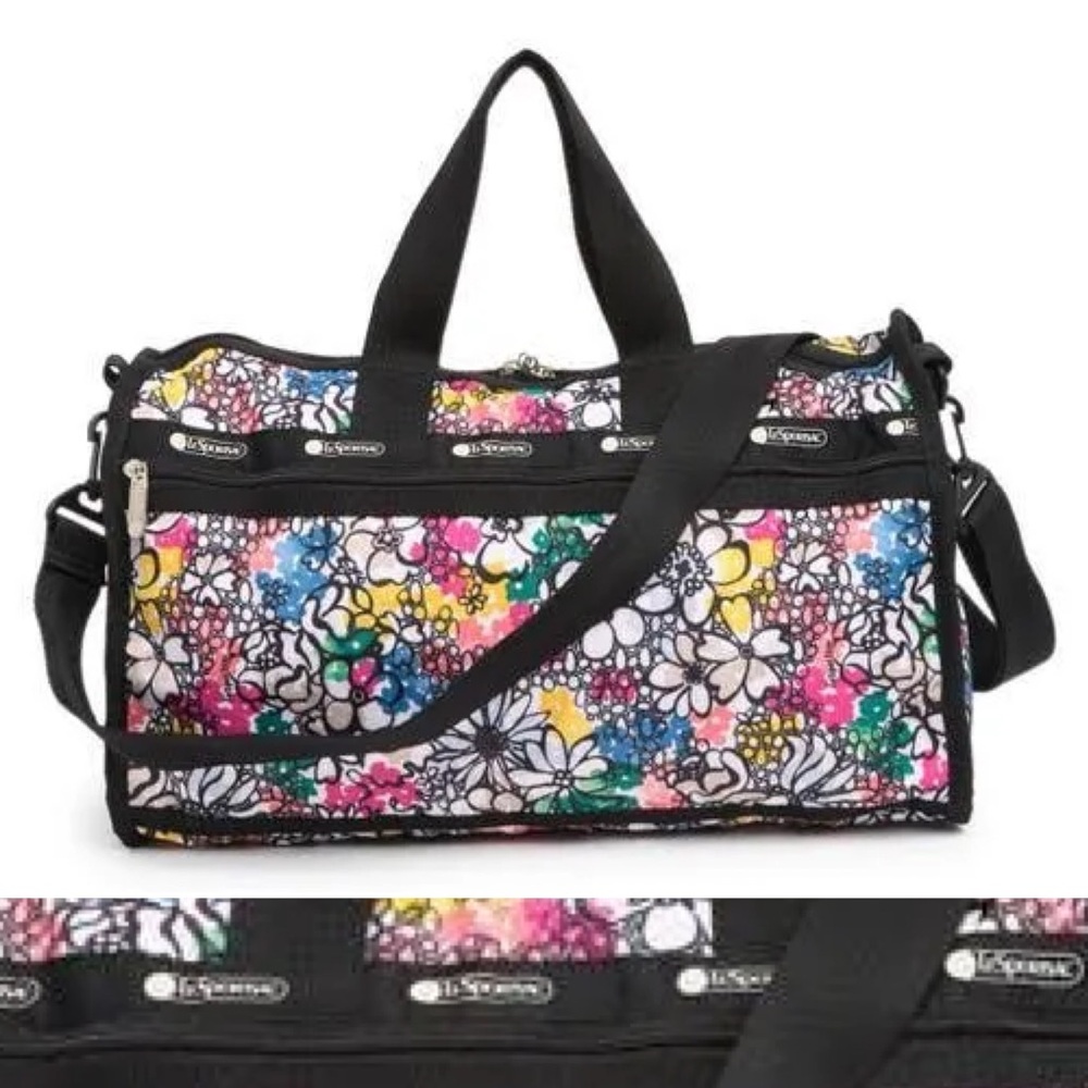 Le Sportsac Candace Classic Weekend Duffle Bag Roving Floral Multicolor